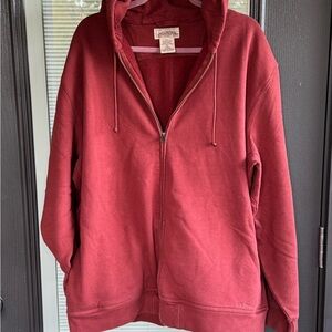 L.L. Bean Maroon Full-Zip Hoodie Jacket